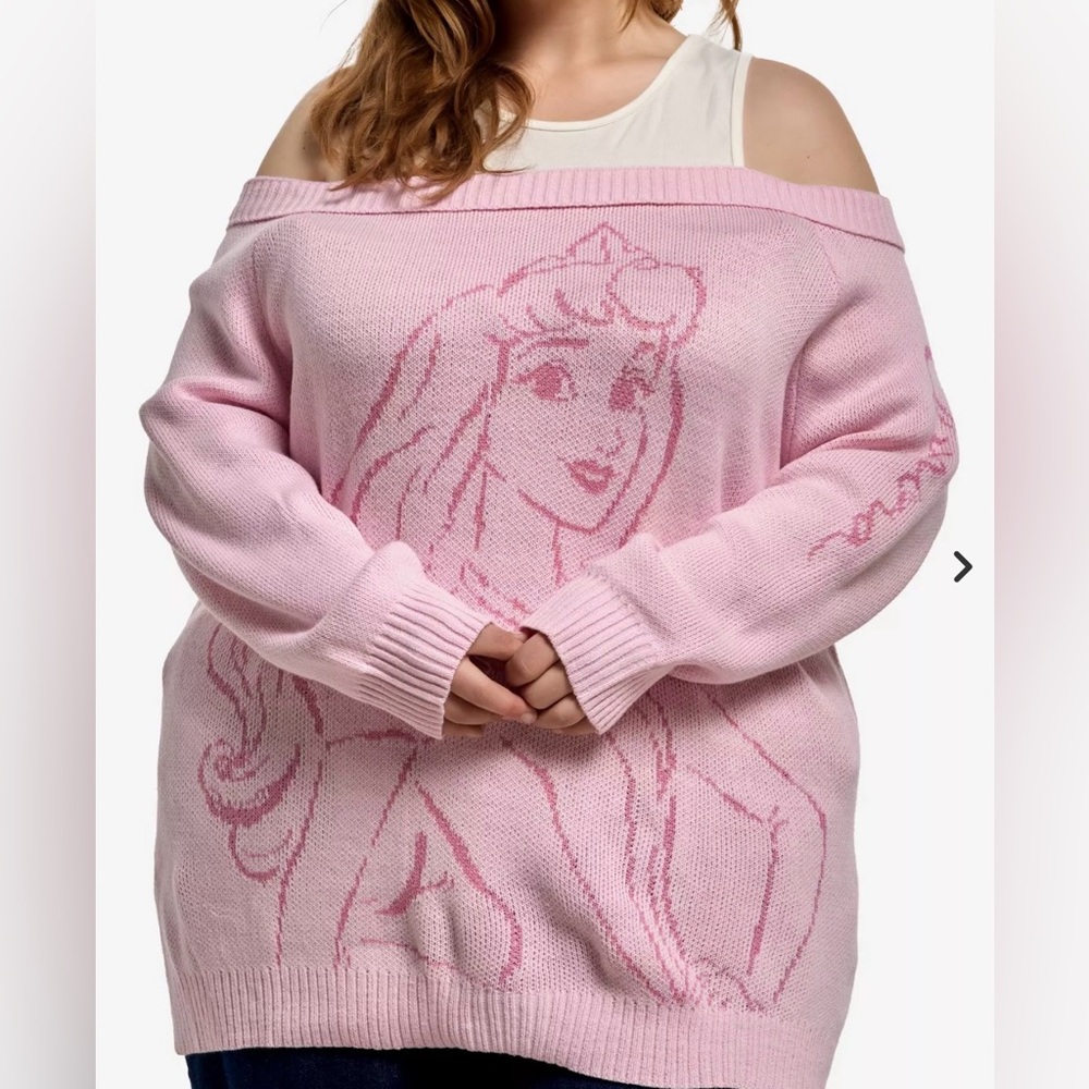 NWT Her Universe Disney’s Aurora slouchy off the shoulder sweater size 3X
